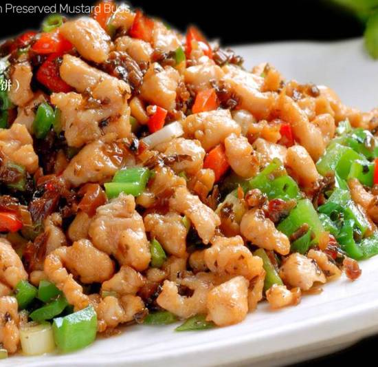 Minced Chicken with Preserved Mustard Buds 鸡米芽菜